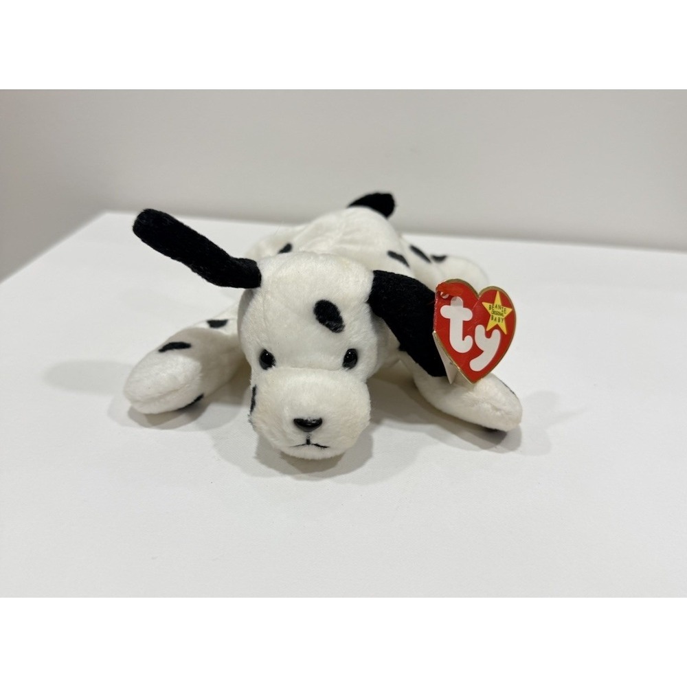 RARE VINTAGE RETIRED 1996 TY BEANIE BABY DOTTY THE DOG
